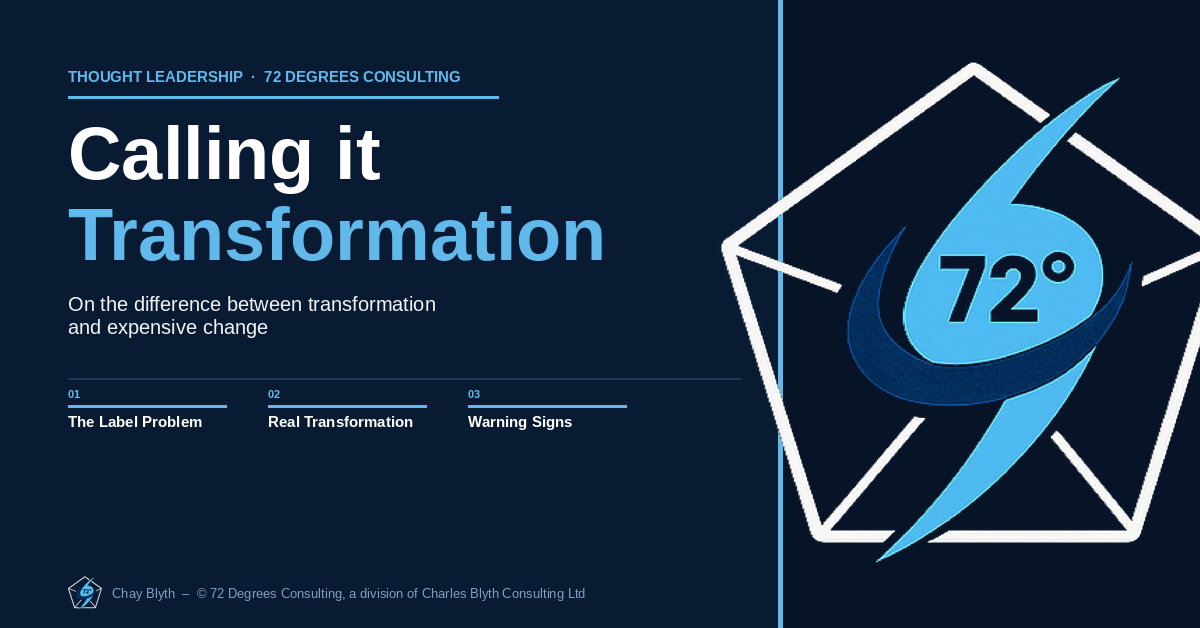 On the difference between transformation and expensive change
